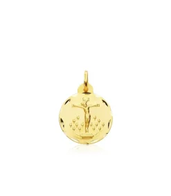 Escapulario V. Candelaria Y Cristo De La Laguna Oro 18K 18 Mm<Alda Joyeros Sale