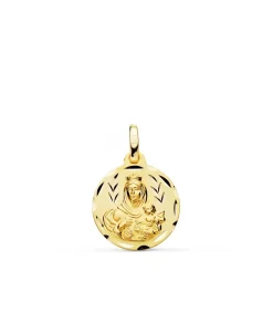 Escapulario V. Carmen Y C. Jesus Oro 18K 16Mm Tallado<Alda Joyeros Cheap