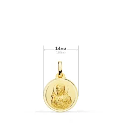Escapulario V. Carmen Y C. Jesus Oro 18K 14 Mm Bisel<Alda Joyeros Discount