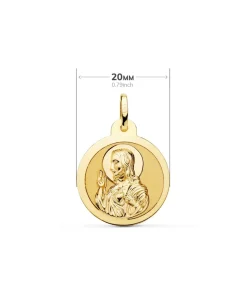 Escapulario V. Carmen Y C. Jesus Oro 18K 20 Mm Brillo<Alda Joyeros Cheap