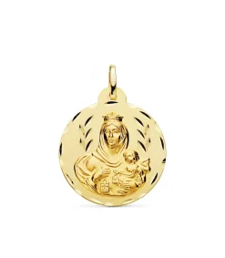 Escapulario V. Carmen Y C. Jesus Oro 18K 26 Mm Tallado<Alda Joyeros Flash Sale