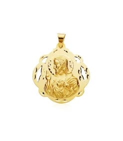 Escapulario V. Carmen Y C. Jesus Oro 18 K 42 Mm Pandereta<Alda Joyeros Flash Sale
