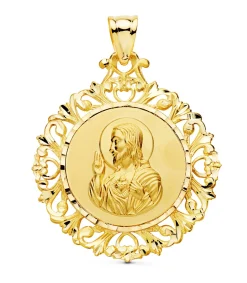 Escapulario V. Carmen Y C. Jesus Oro 18K Cerco 45 Mm<Alda Joyeros Store