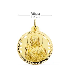 Escapulario V. Carmen Y C. Jesus Oro 18K 30 Mm Calado<Alda Joyeros Cheap