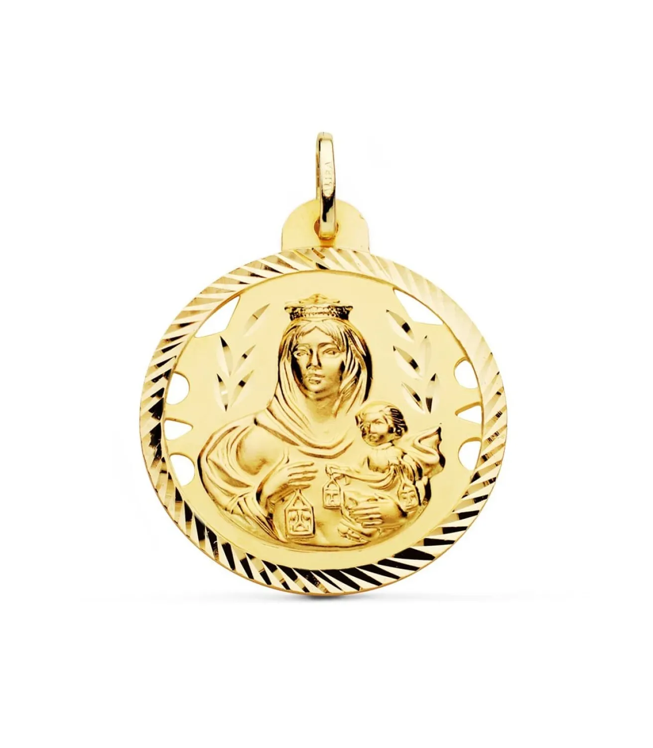 Escapulario V. Carmen Y C. Jesus Oro 18K 30 Mm Calado<Alda Joyeros Cheap