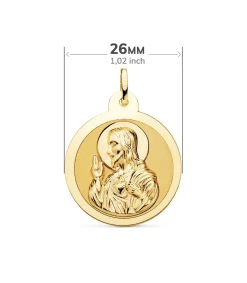Escapulario V. Carmen Y C. Jesus Oro 18K 26 Mm Brillo<Alda Joyeros Hot