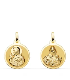 Escapulario V. Carmen Y C. Jesus Oro 18K 16 Mm Brillo<Alda Joyeros Shop
