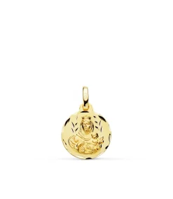 Escapulario V. Carmen Y C. Jesus Oro 18K 14Mm Tallado<Alda Joyeros Best