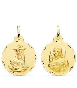 Escapulario V. De Las Angustias Y Corazon De Jesus Oro 18K 22 Mm<Alda Joyeros Shop
