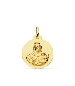 Escapulario V. Del Carmen Y C. Jesus Oro 18K 22 Mm<Alda Joyeros Fashion
