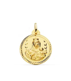 Escapulario Virgen Carmen Y Corazon Jesus Medalla Oro 18K Helice 24 Mm<Alda Joyeros Online