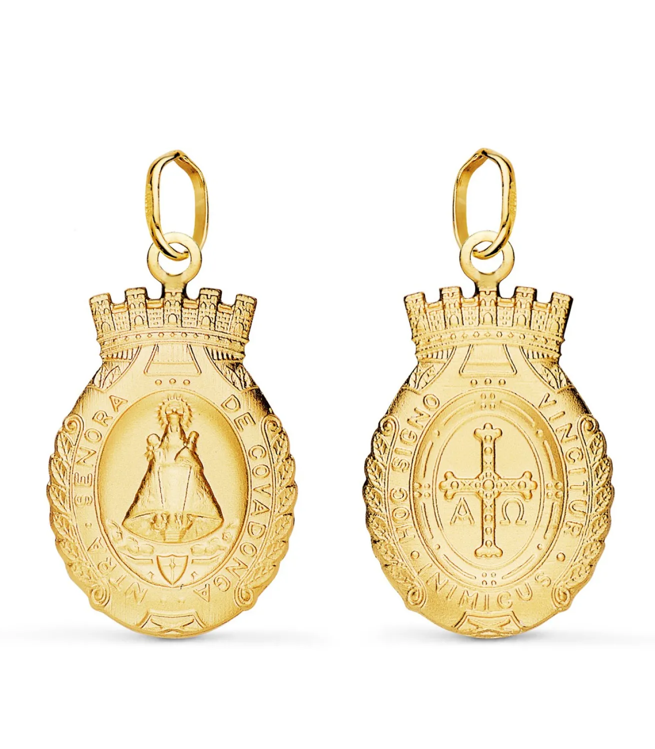 Escapulario Virgen De Covadonga Escudo Oro 18K 20Mm<Alda Joyeros Best