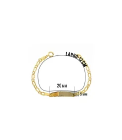 Esclava Bebé Oro 18 Ktes - Eslabon 1X1 Tallado<Alda Joyeros Outlet