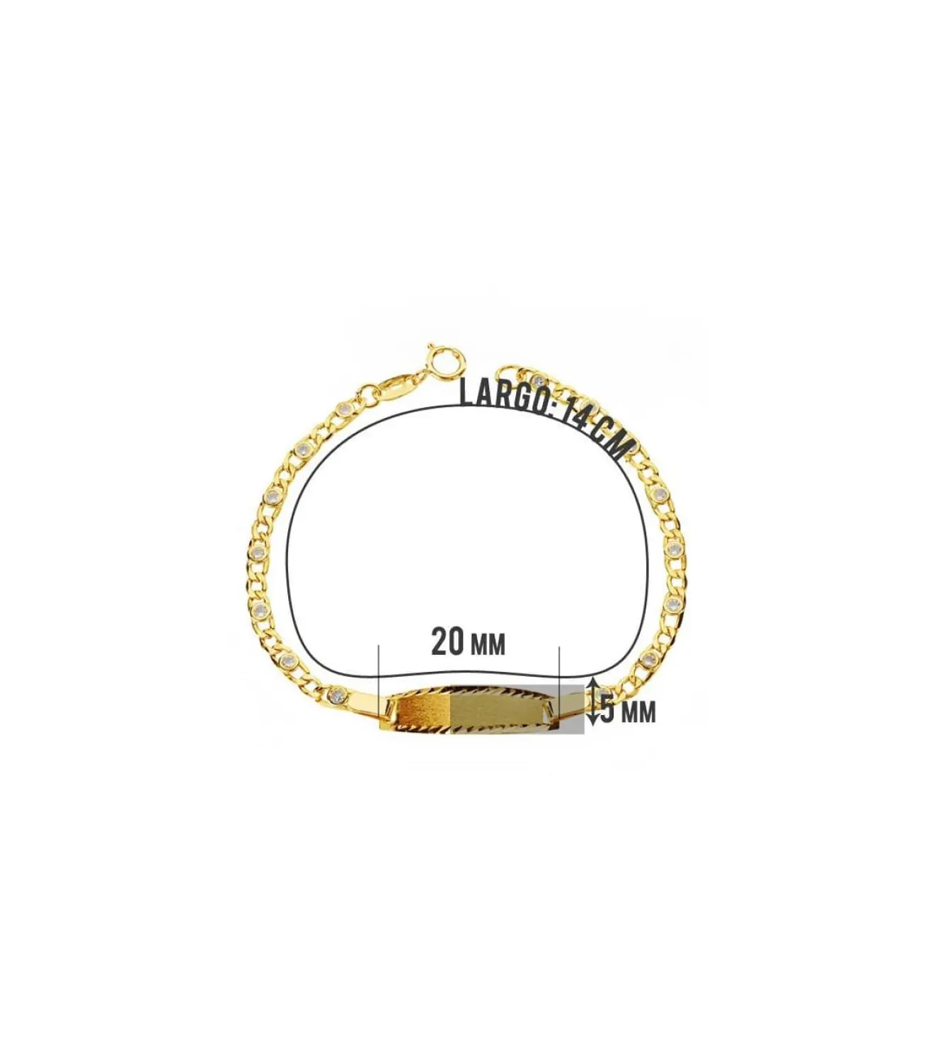Esclava Bebé Oro 18Ktes 2 Circonitas<Alda Joyeros Discount