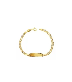 Esclava Bebé Oro 18Ktes - Eslabon 3X1 Circonitas<Alda Joyeros Cheap
