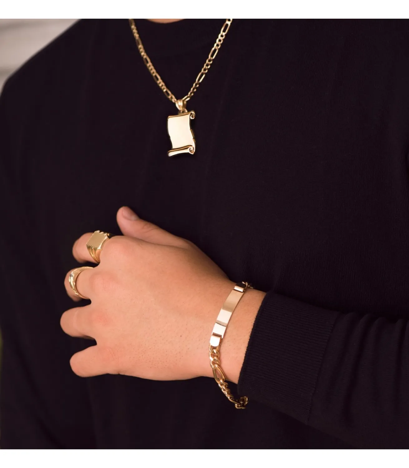 Esclava Hombre Figaro Oro 18K 21.5 Cm<Alda Joyeros New