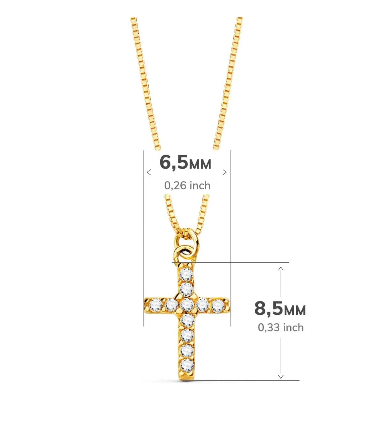Gargantilla Cruz Diamante 0.050 Qtes. Oa 18K<Alda Joyeros Fashion