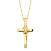 Gargantilla Cruz Oro 18K Diamante 0.015 Qt.<Alda Joyeros Outlet