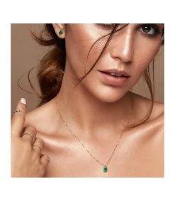 Gargantilla De Mujer Nora Oro Amarillo 18K Esmeralda Oval<Alda Joyeros Fashion