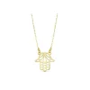 Gargantilla Hamsa Mano De Fatima Amulette 18 K<Alda Joyeros Clearance