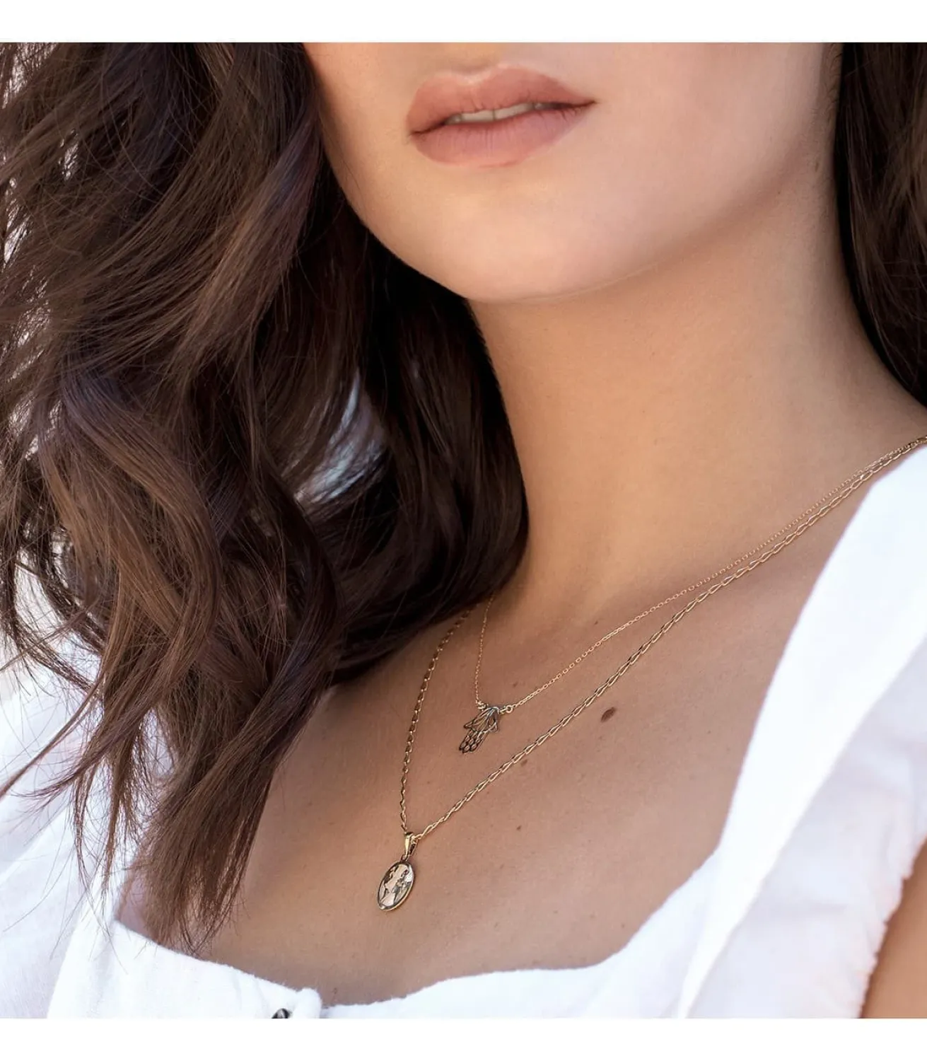 Gargantilla Hamsa Mano De Fatima Amulette 18 K<Alda Joyeros Clearance