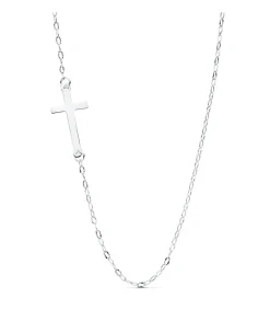 Gargantilla Mujer Cruz Oro Blanco 18K<Alda Joyeros Online