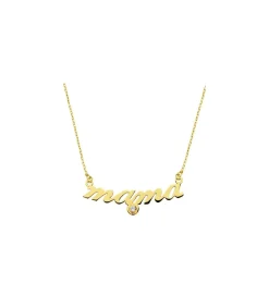 Gargantilla Mujer Oro Amarillo 18K Texto "Mama"<Alda Joyeros Clearance