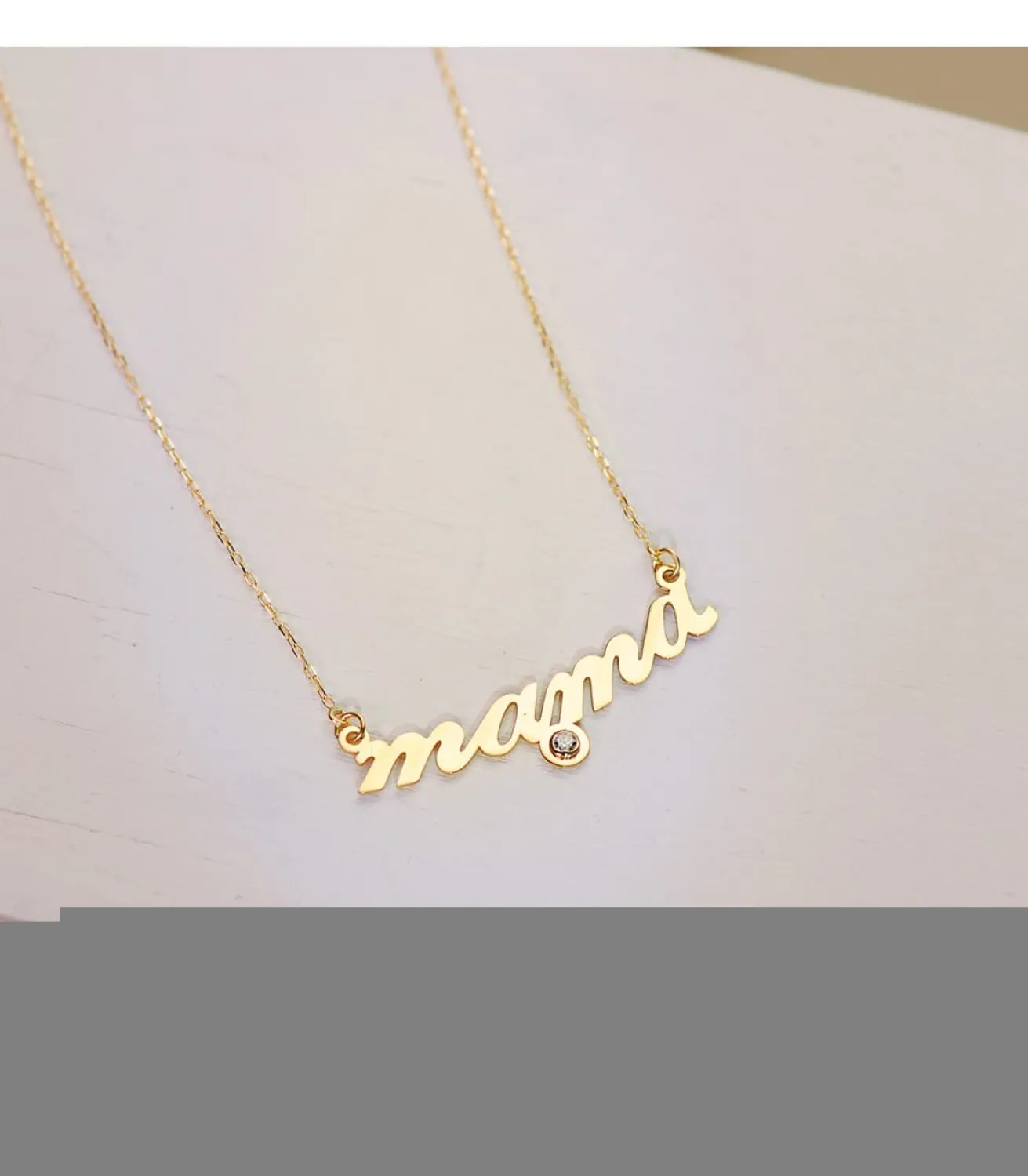 Gargantilla Mujer Oro Amarillo 18K Texto "Mama"<Alda Joyeros Clearance