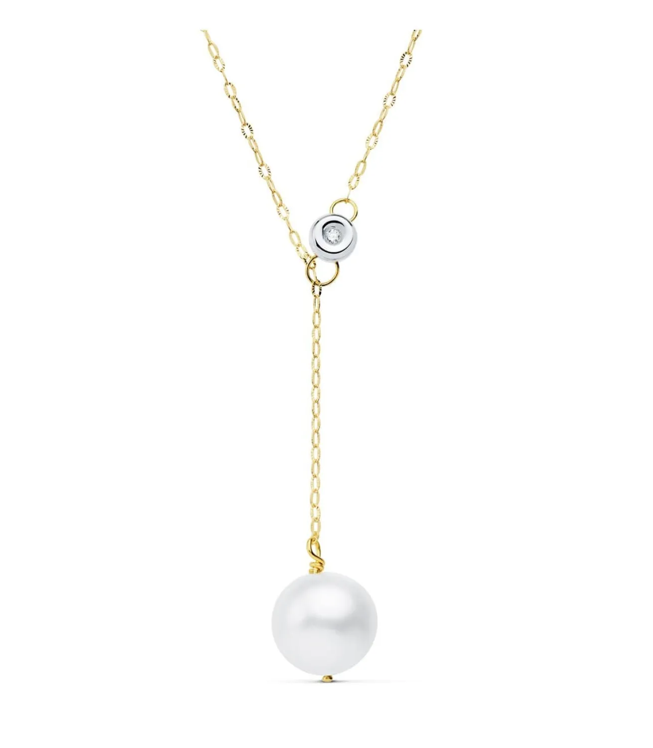Gargantilla Mujer Oro 18K Pearl & Diamond 0.015 Qtes<Alda Joyeros Outlet