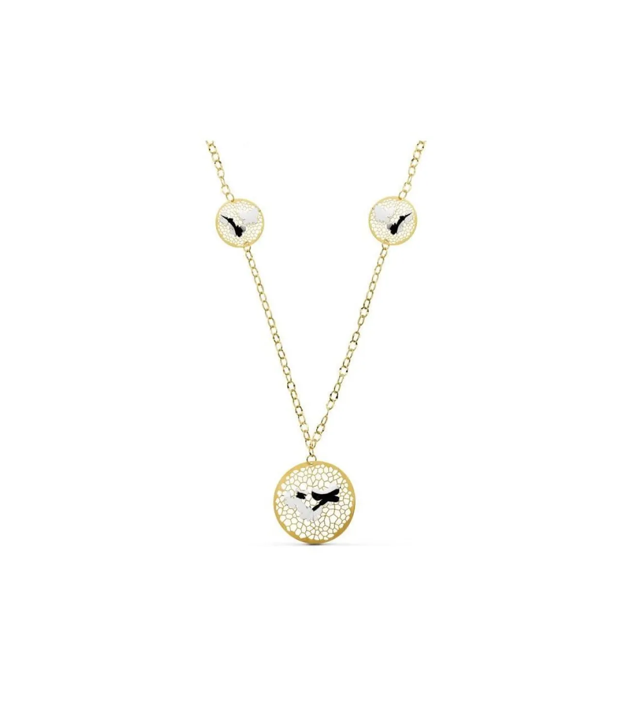 Gargantilla Oro Bicolor 18K Sweet Butterfly<Alda Joyeros Fashion