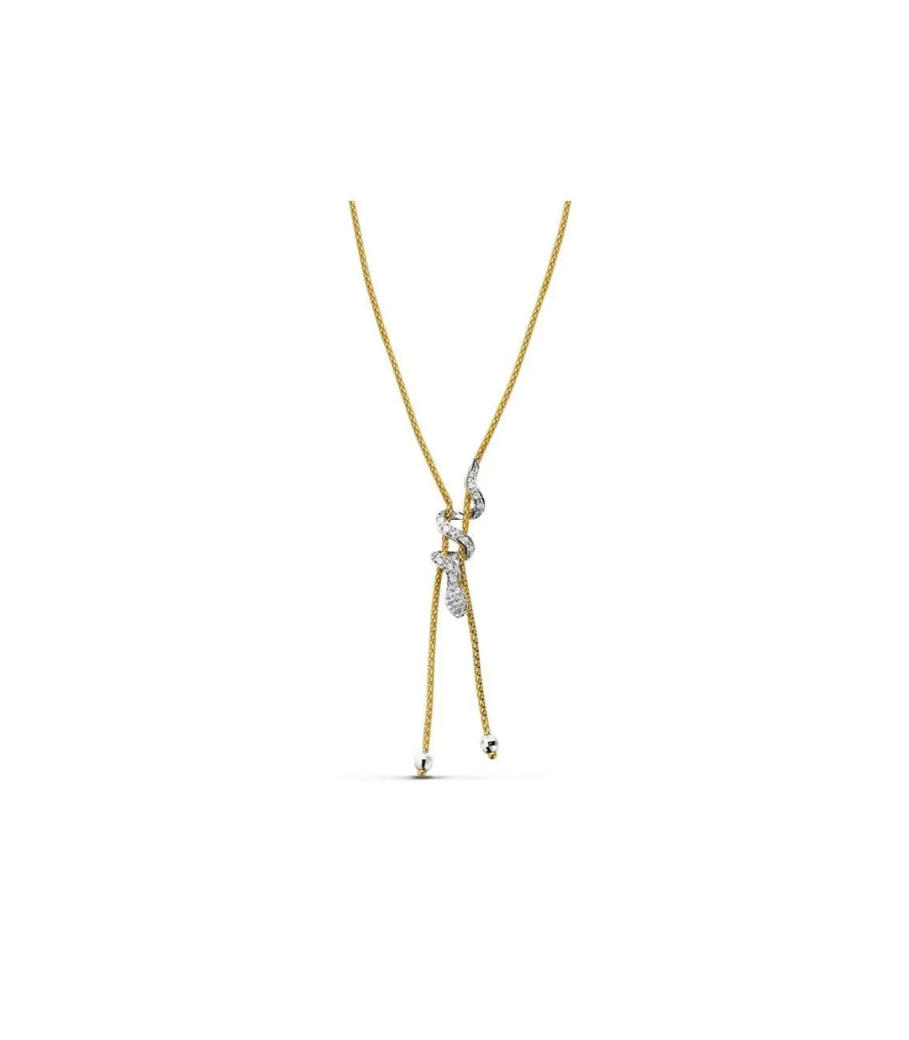 Gargantilla Oro Bicolor 18K White Snake<Alda Joyeros Best