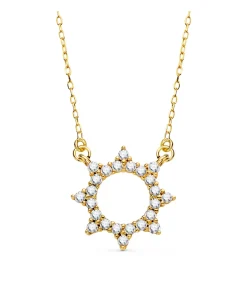 Gargantilla Oro 18K Sol Circonitas<Alda Joyeros Fashion