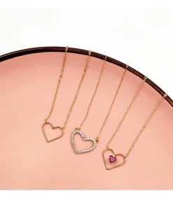 Gargantilla Spark Heart Oro Bicolor 18K 43 + 2Cm<Alda Joyeros Best Sale
