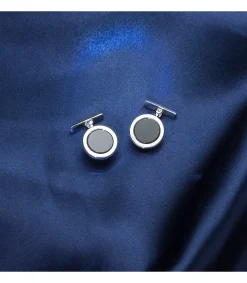 Gemelos Alexandre Oro Blanco 18K Onix<Alda Joyeros Discount
