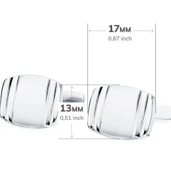 Gemelos Baptiste Oro Blanco 18K<Alda Joyeros Shop