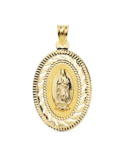 Guadalupe Mexico Oro 18 K Cerco Oval 34 Mm<Alda Joyeros Clearance