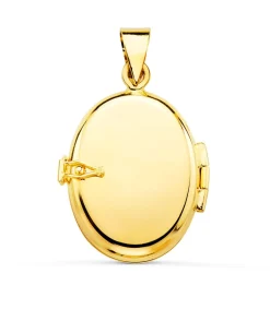 Guardapelo Portafoto Liso Oval 22 X 19 Mm Oro 18 K<Alda Joyeros Sale