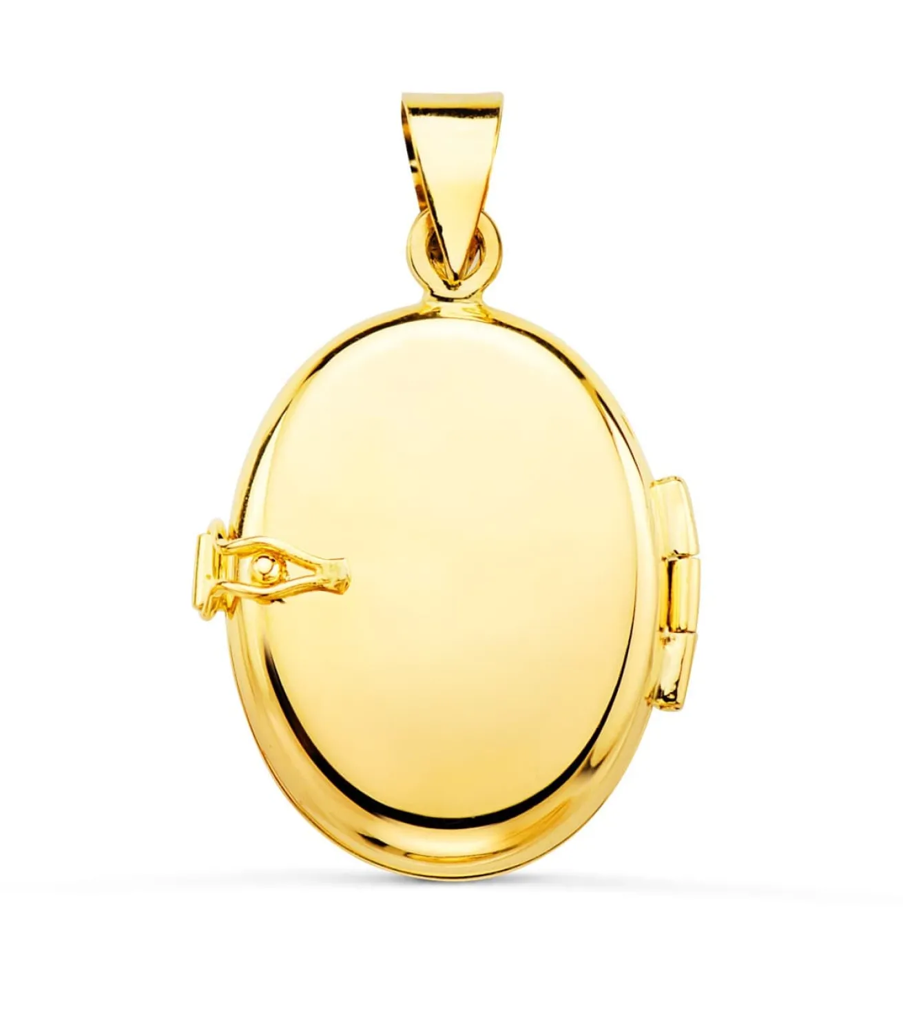 Guardapelo Portafoto Liso Oval 22 X 19 Mm Oro 18 K<Alda Joyeros Sale