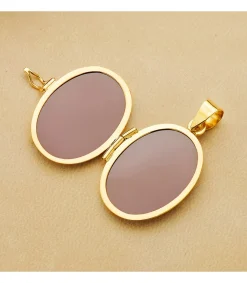 Guardapelo Portafoto Liso Oval 22 X 19 Mm Oro 18 K<Alda Joyeros Sale