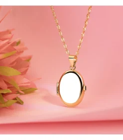 Guardapelo Portafoto Liso Oval 22 X 19 Mm Oro 18 K<Alda Joyeros Sale