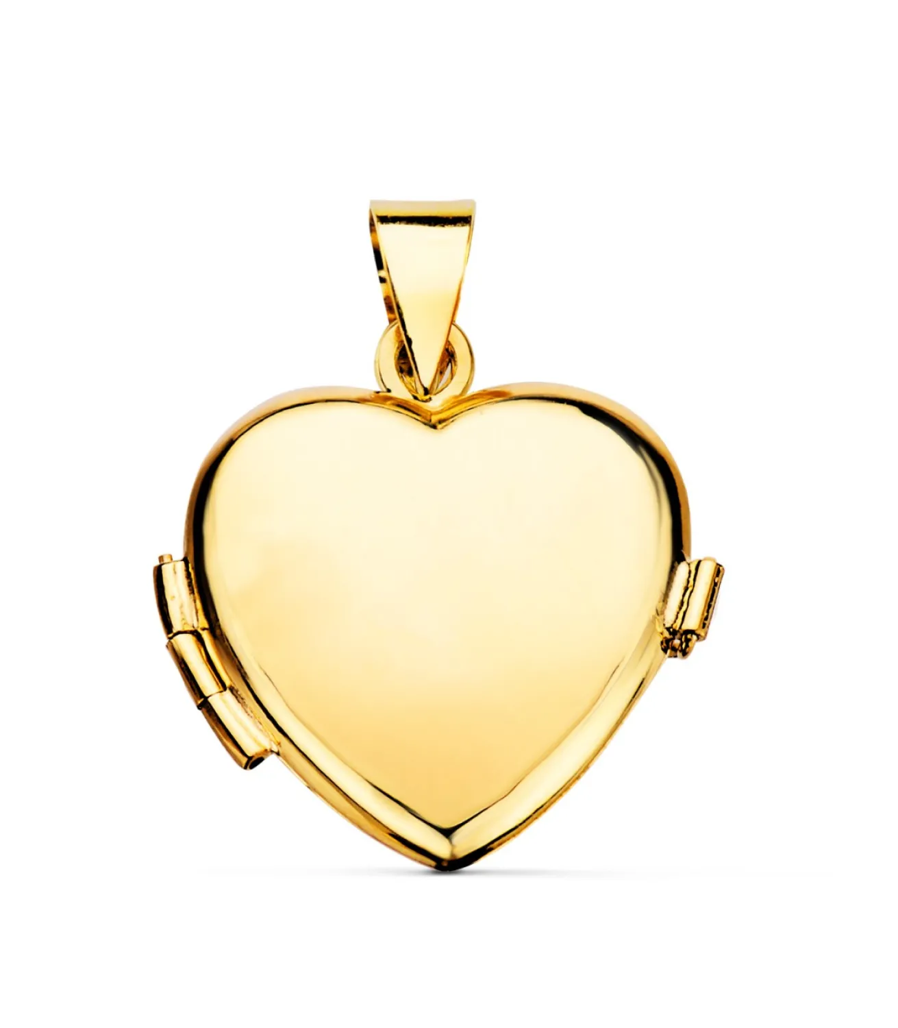 Guardapelo Portafotos Corazon Liso Oro 18 K 21 Mm<Alda Joyeros Store
