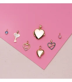 Guardapelo Portafotos Corazon Liso Oro 18 K 21 Mm<Alda Joyeros Store