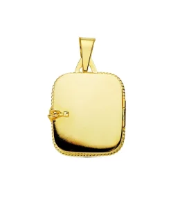 Guardapelo Portafotos Cuadrado Liso Oro 18 K 21 Mm<Alda Joyeros Fashion