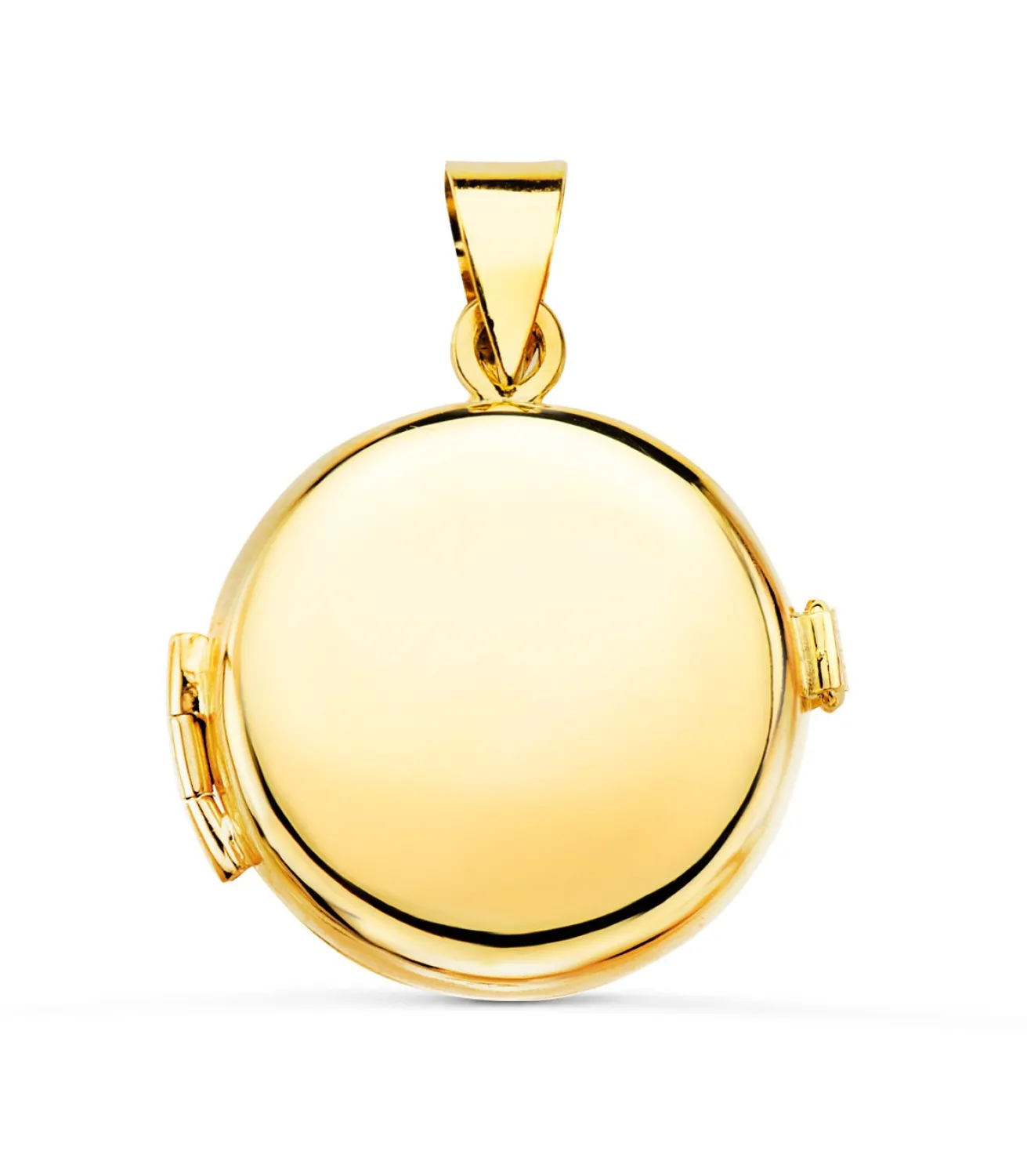 Guardapelo Portafotos Redondo Liso Oro 18 K 21 Mm<Alda Joyeros Sale