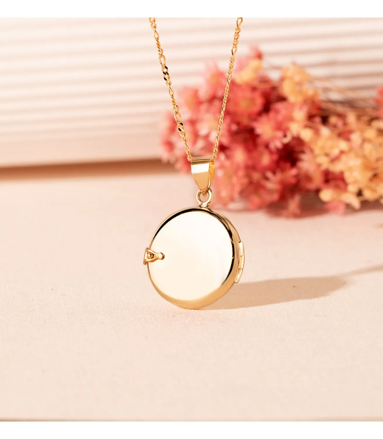 Guardapelo Portafotos Redondo Liso Oro 18 K 21 Mm<Alda Joyeros Sale