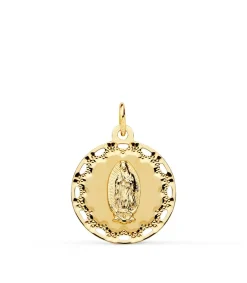 Medalla Calada Virgen De Guadalupe Mexico Oro 18K 18Mm<Alda Joyeros Fashion
