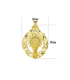 Medalla Calada Virgen Del Pilar 18 Ktes 40Mm<Alda Joyeros Best