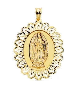 Medalla Cerco Virgen De Guadalupe Mexico 18K 42Mm<Alda Joyeros Online