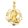 Medalla Cerco Virgen Niña Oro Amarillo 9K 21Mm<Alda Joyeros Clearance