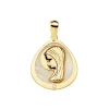 Medalla Comunion Oro 18K Virgen Niña Nacar Gota<Alda Joyeros Cheap